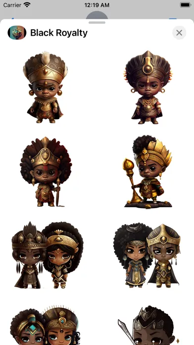 Screenshot di Black Royalty Stickers