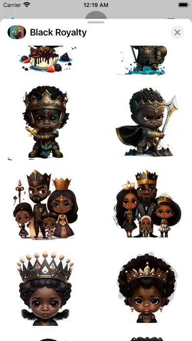 Screenshot di Black Royalty Stickers