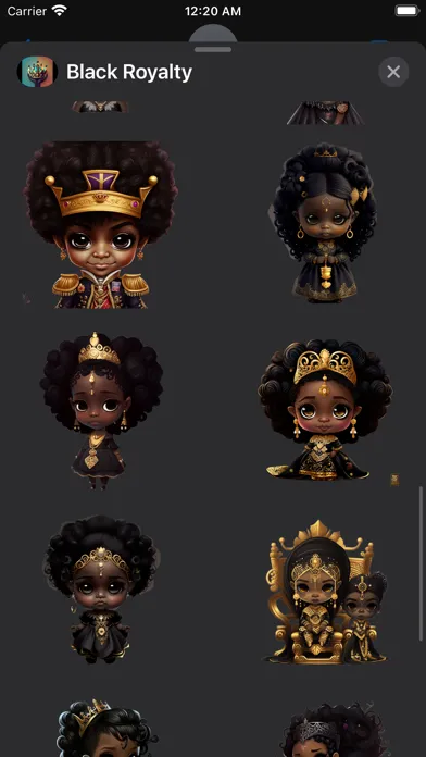 Screenshot di Black Royalty Stickers