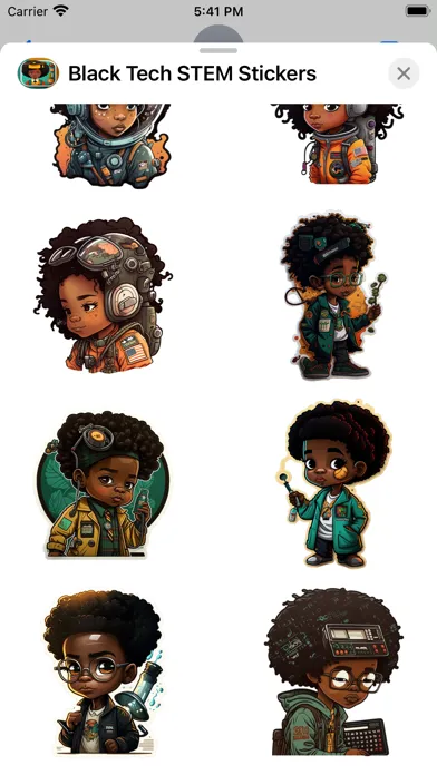 Black Tech STEM Stickers 스크린샷