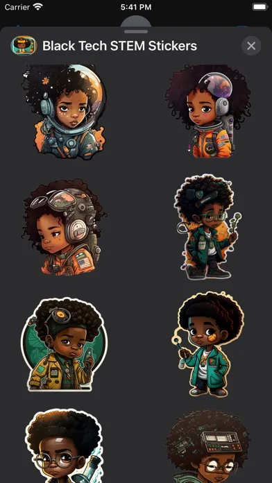 Black Tech STEM Stickers 스크린샷