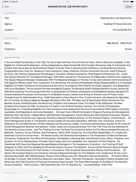 صور NYC Jobs iPad 