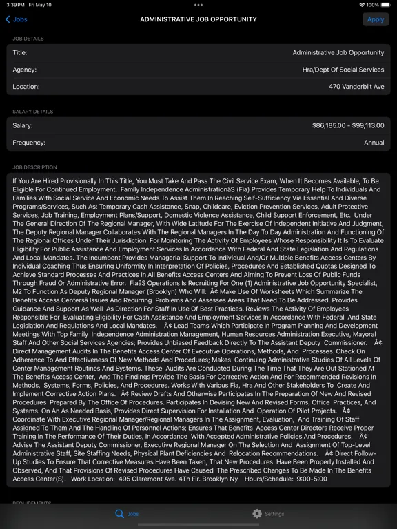 صور NYC Jobs iPad 