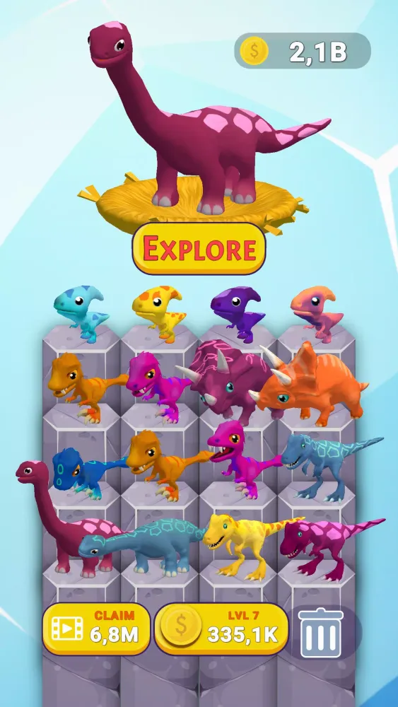Tangkapan skrin Dino Evolution