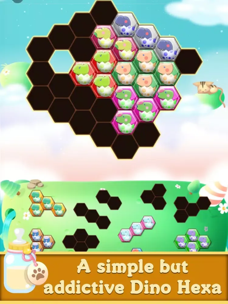 صور Dinosaur hexagon puzzle games iPad 