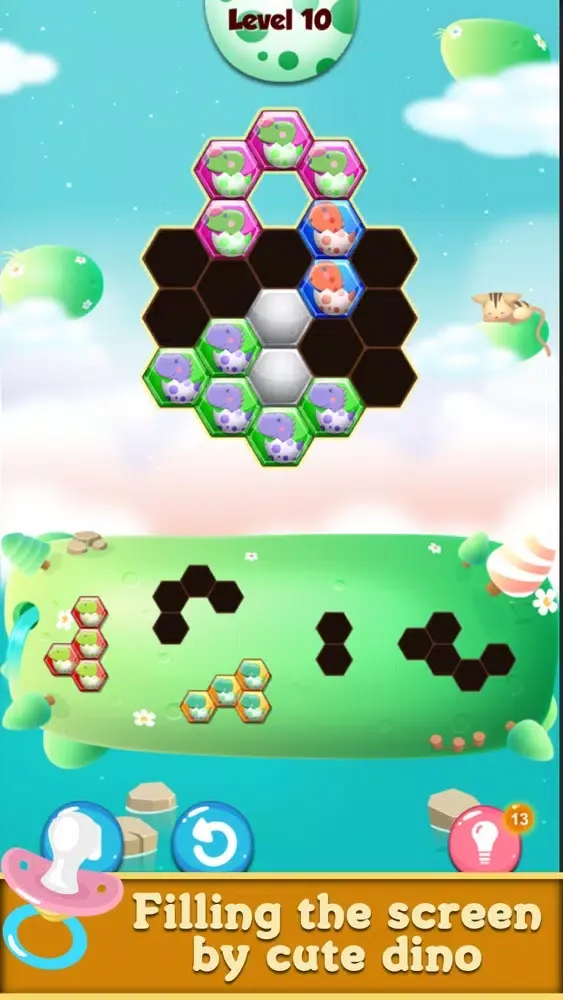 صور Dinosaur hexagon puzzle games