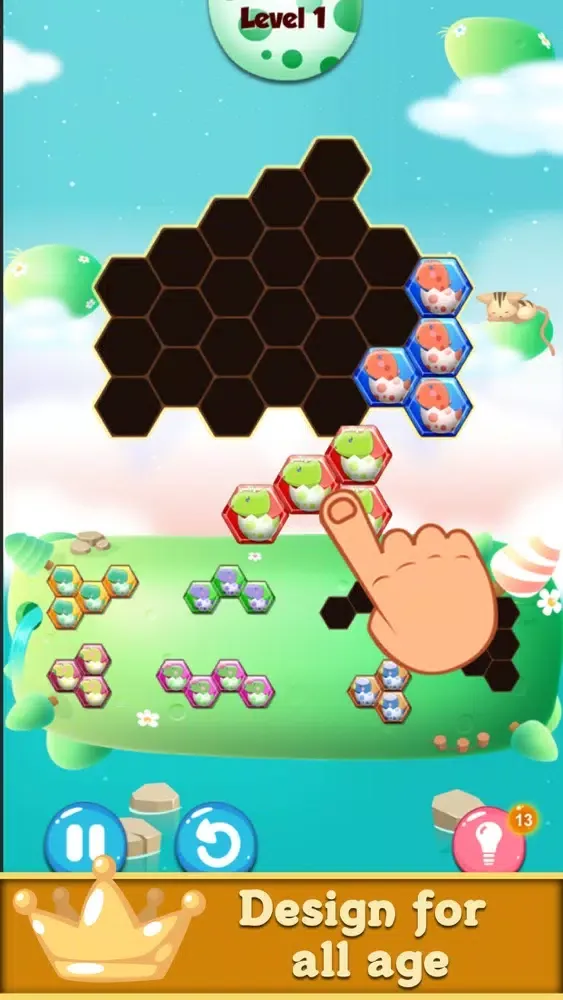 صور Dinosaur hexagon puzzle games