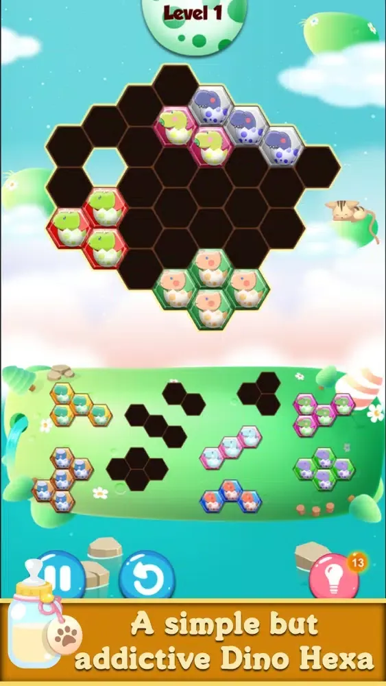 صور Dinosaur hexagon puzzle games