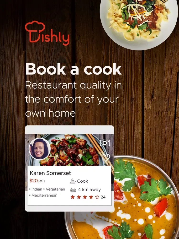 Tangkapan layar Dishly iPad 