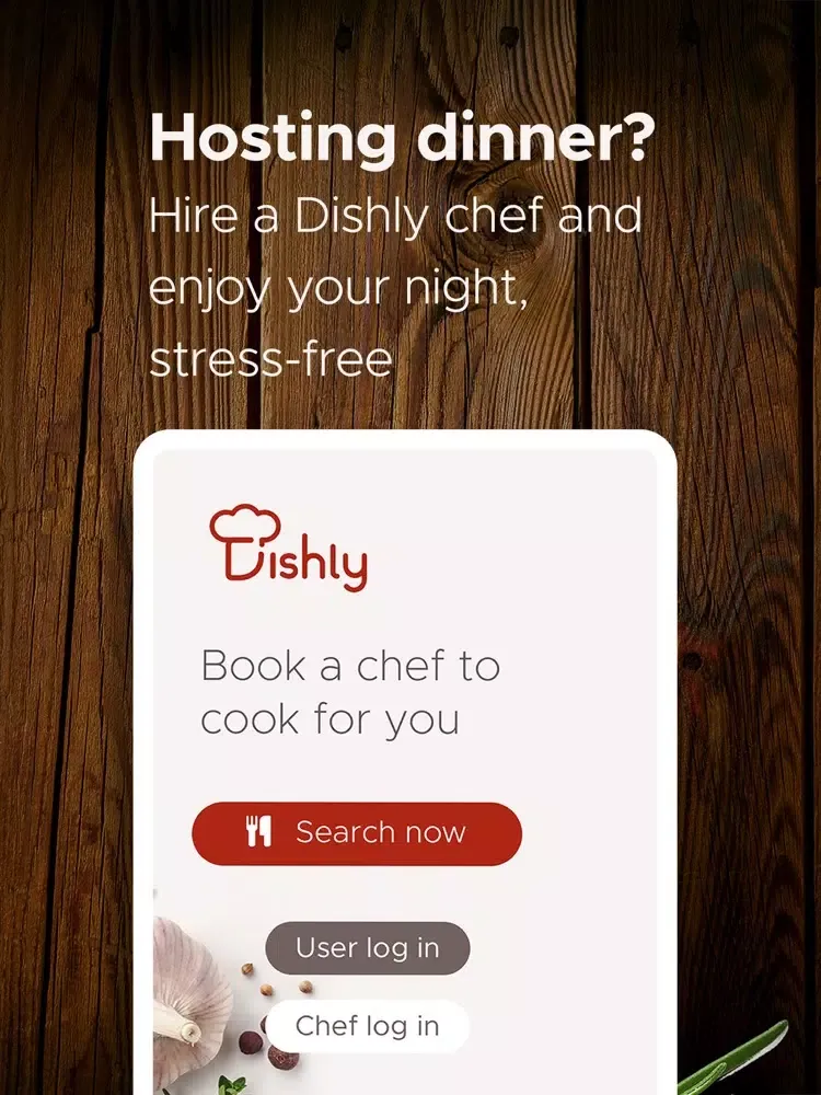 Tangkapan layar Dishly iPad 