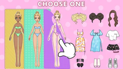 Capturas de tela do Magic paper dolls games DIY