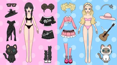 Capturas de tela do Magic paper dolls games DIY