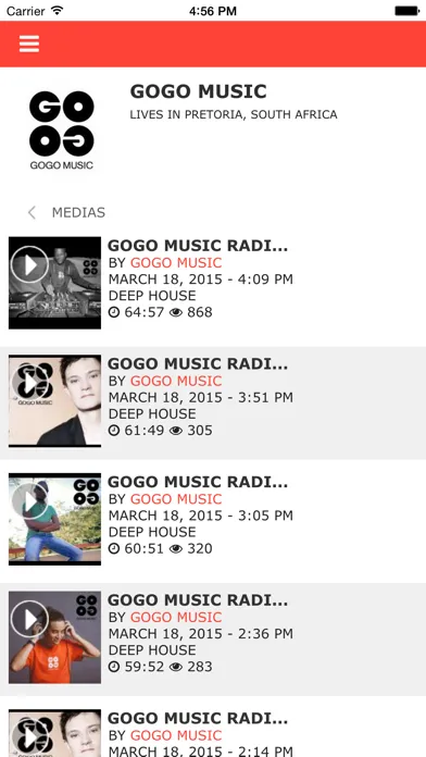 Captures d'écran de GOGO Music