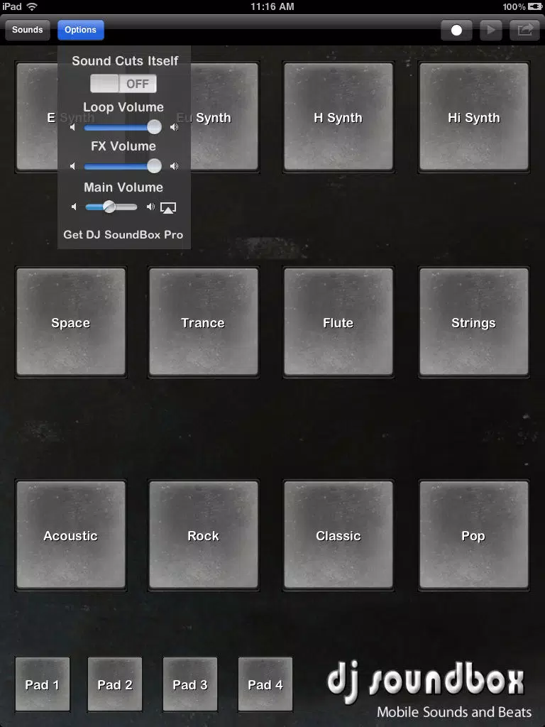 Captures d'écran de DJ SoundBox iPad 