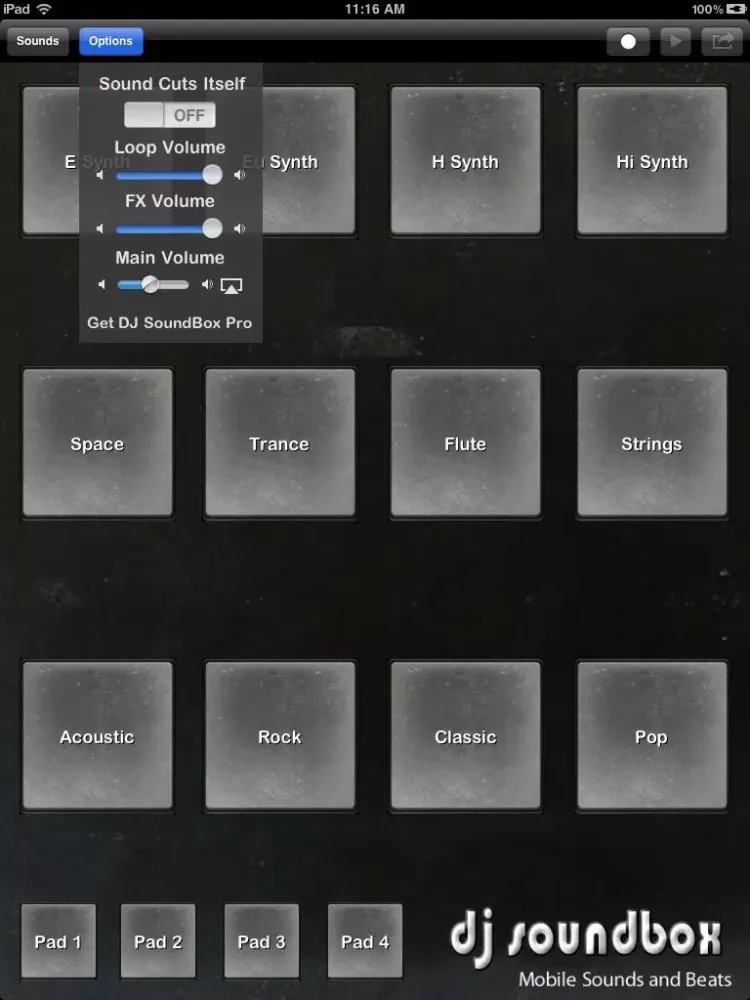 DJ SoundBox iPad  स्क्रीनशॉट