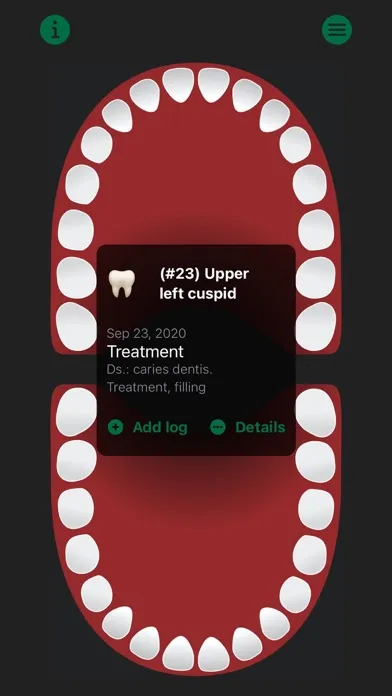 Capturas de tela do Simple Dental Logbook