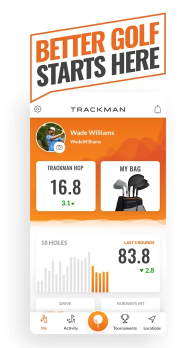 Ảnh chụp màn hình của TrackMan Golf