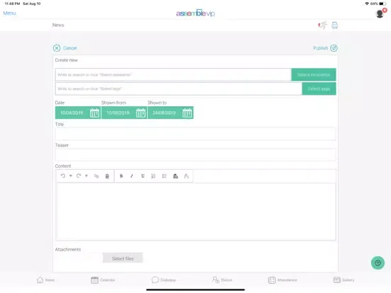 Zrzuty ekranu nemMedarbejder Hillerød iPad 