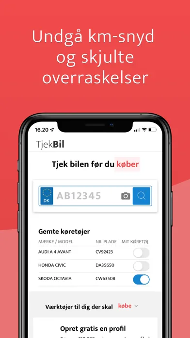 TjekBil - tjek nummerplade স্ক্রিনশট
