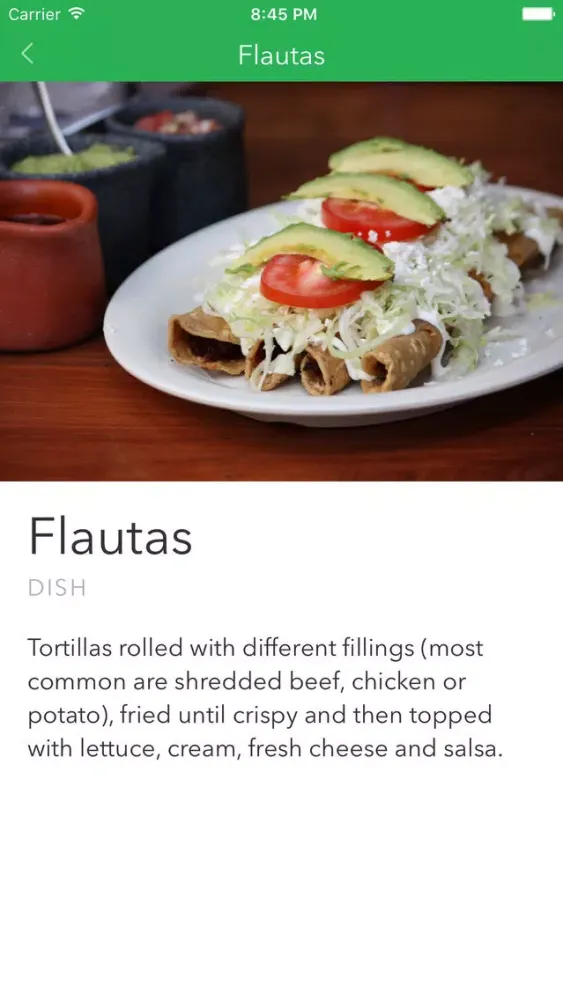 Capturas de tela do Mexican Food - The real thing