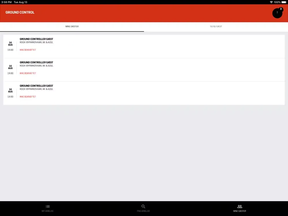 Tangkapan skrin Ground Control iPad 