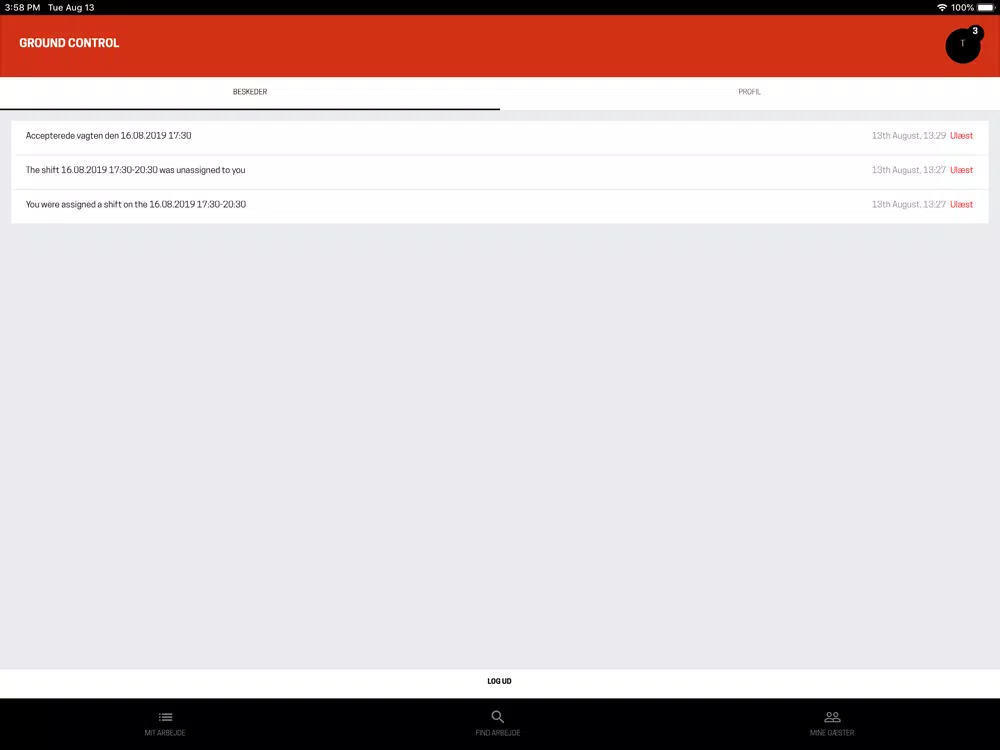 Tangkapan layar Ground Control iPad 