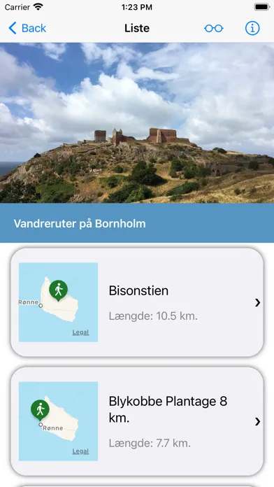Ảnh chụp màn hình của Vandreruter på Bornholm