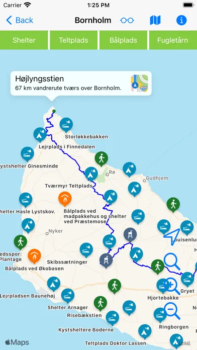 Ảnh chụp màn hình của Vandreruter på Bornholm