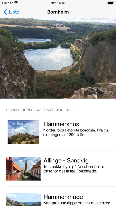 Ảnh chụp màn hình của Vandreruter på Bornholm