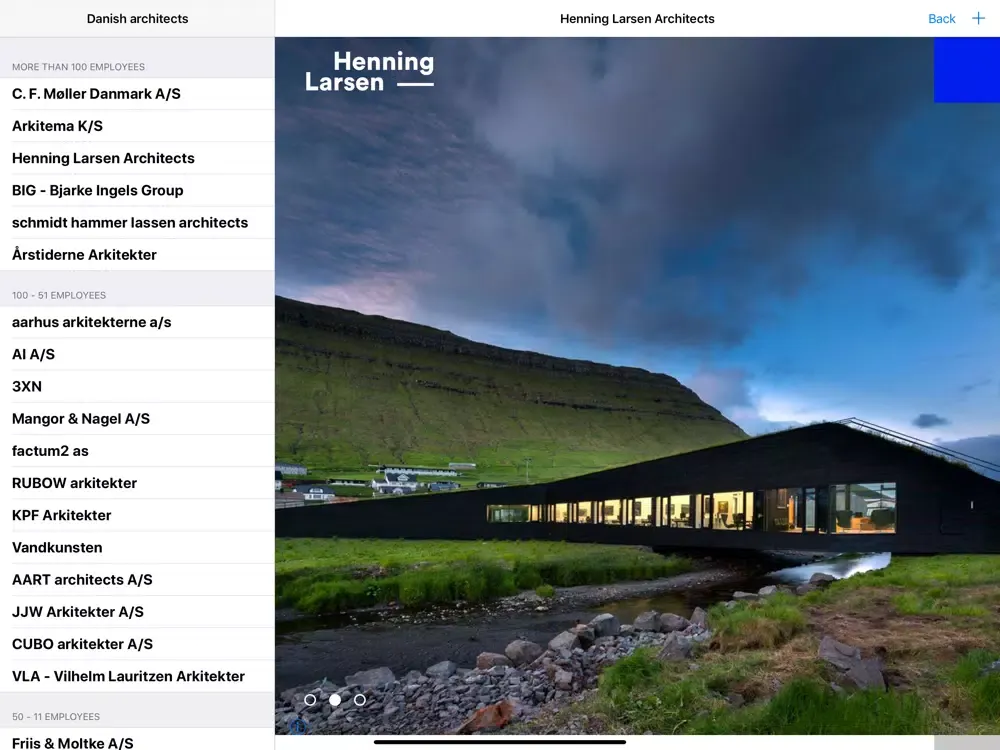 Скриншоты Danish architects iPad 