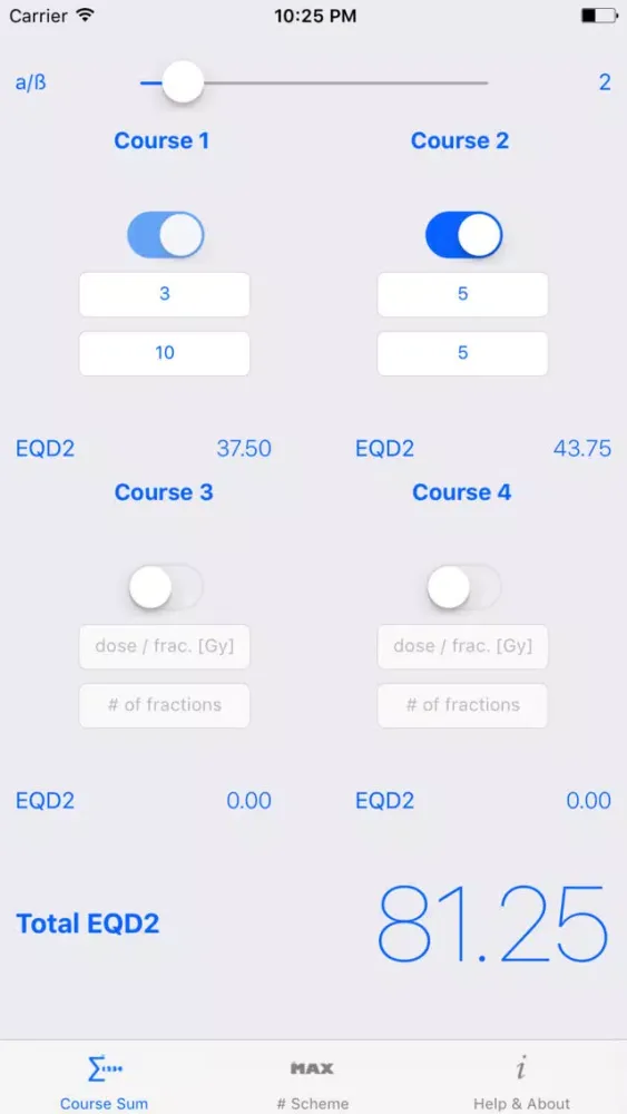 Screenshot di EQD2