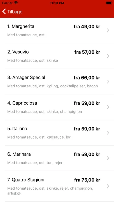 Screenshot di Chilis Pizza