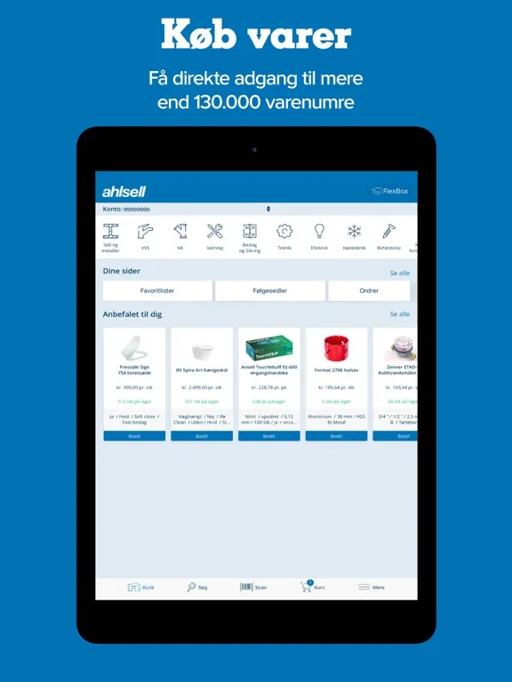 ภาพหน้าจอของ Ahlsell Danmark iPad 