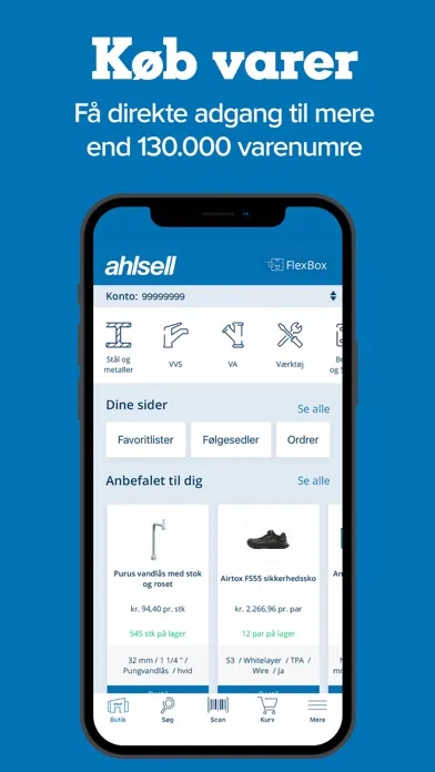 ภาพหน้าจอของ Ahlsell Danmark