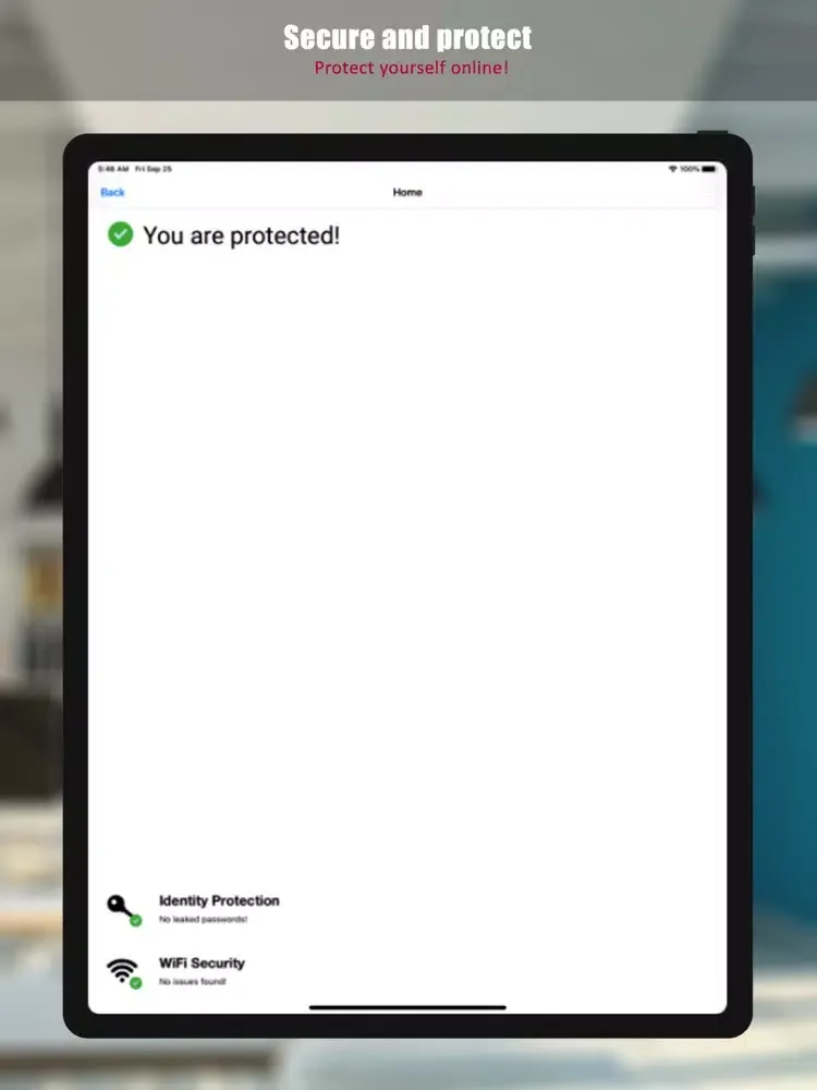 Ảnh chụp màn hình của Secure and protect iPad 