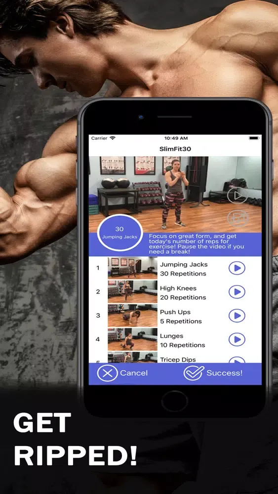 Captures d'écran de SlimFit30: Weight loss workout
