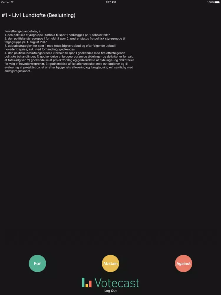 Votecast - cast your vote iPad  স্ক্রিনশট