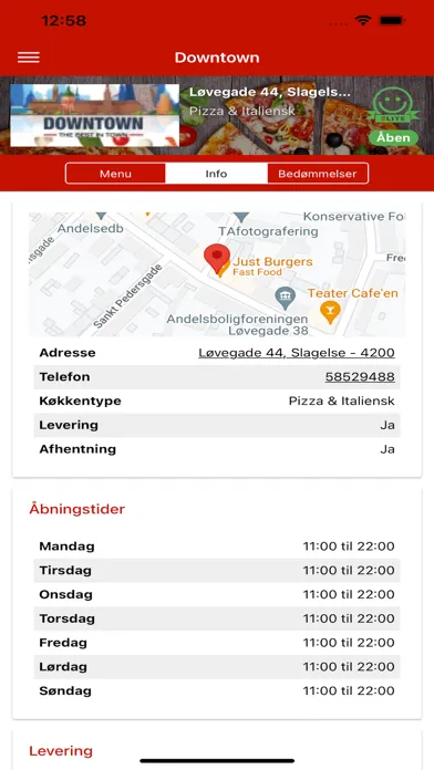 Downtown app スクリーンショット
