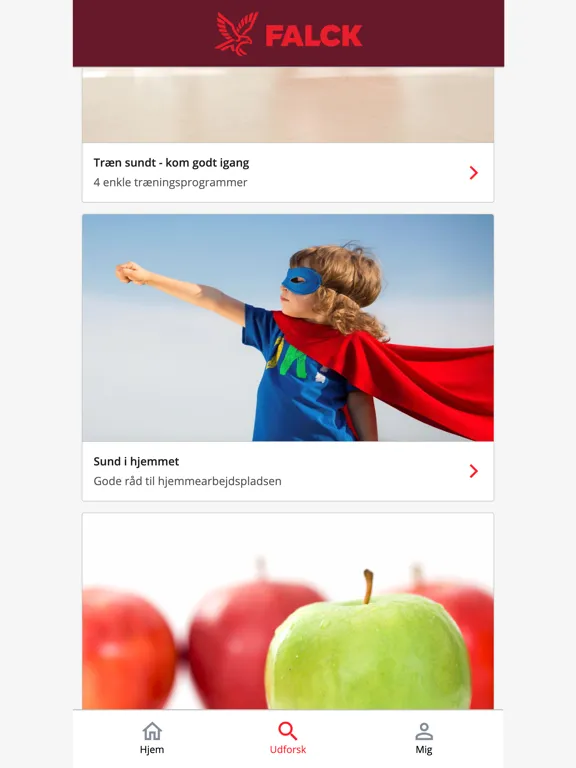 Ảnh chụp màn hình của Falck Træning iPad 