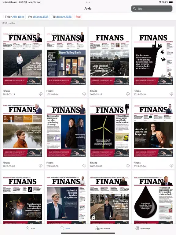 Screenshot di FINANS e-avis iPad 