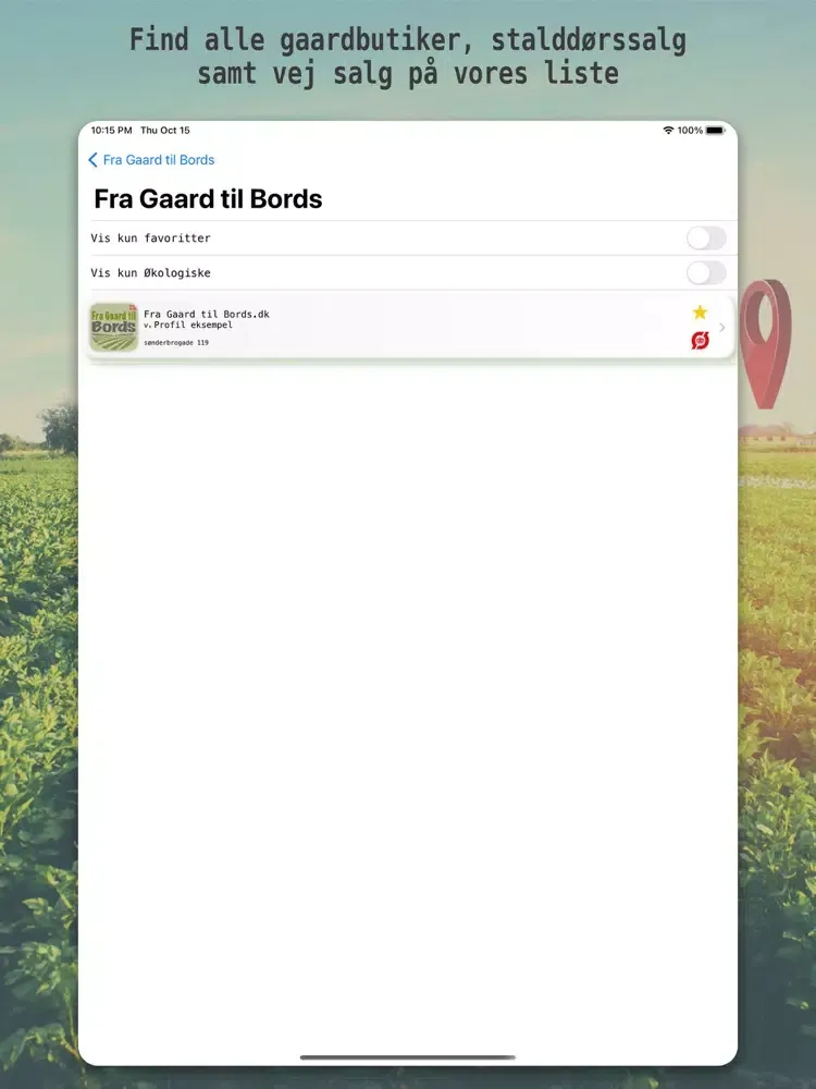 تصاویر Fra Gaard til Bords iPad 