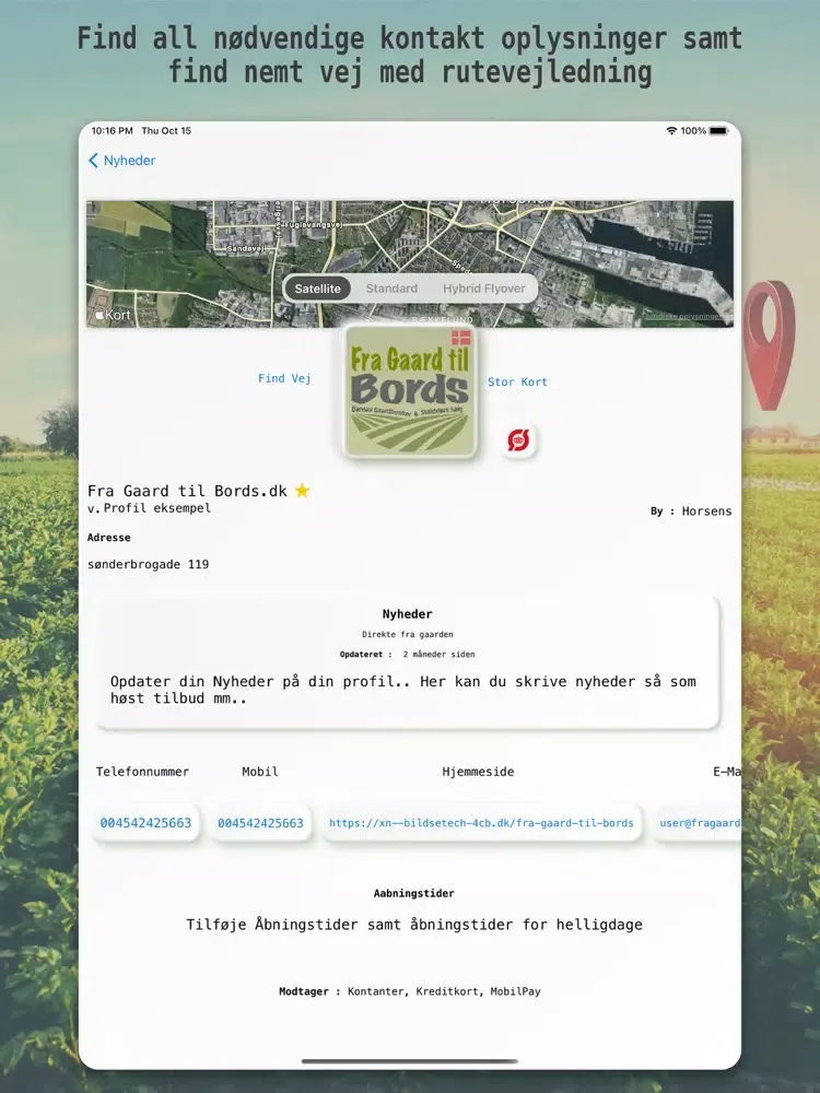 تصاویر Fra Gaard til Bords iPad 