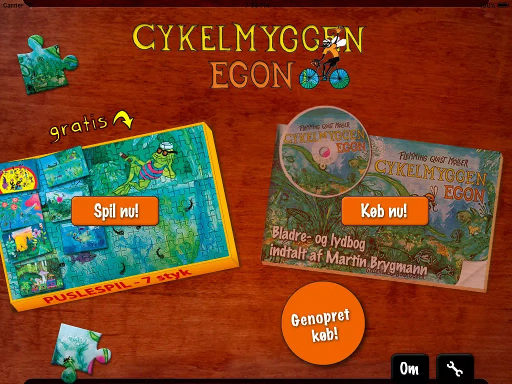 تصاویر Cykelmyggen Egon Puslespil og bog iPad 