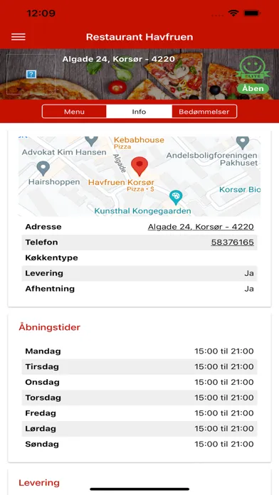 Restaurant Havfruen app Screenshots