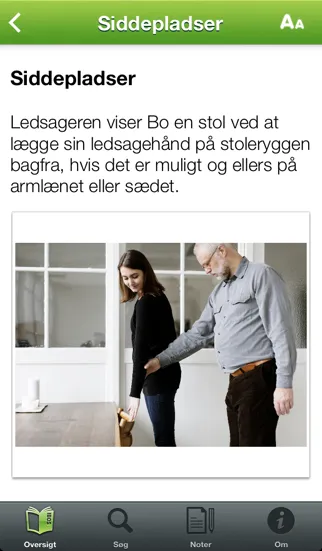 Capturas de pantalla de Ledsageteknik – sådan følges man ad, når den ene har et synshandicap