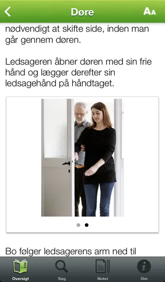 Capturas de pantalla de Ledsageteknik – sådan følges man ad, når den ene har et synshandicap