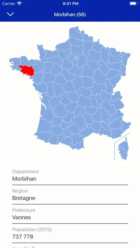 Capturas de pantalla de Departments of France - info
