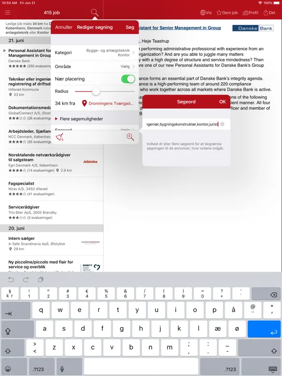 Jobindex: Søg job og arbejde iPad  স্ক্রিনশট