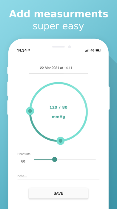 Easy Blood Pressure Diary Ekran Görüntüleri