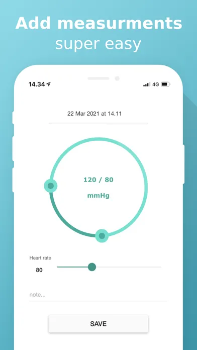Tangkapan layar Easy Blood Pressure Diary